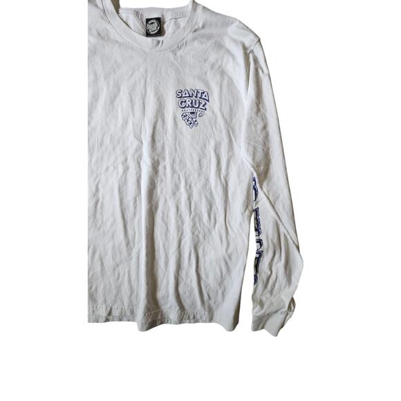 Santa Cruz Original Boardwalk Long Sleeve Men White Tee Size X-Large - Picture 12 of 16